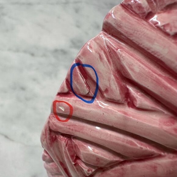 Vintage Kitty Cat Gray Tabby Kitten Yarn Ball Holder Bowl OCI Fitz & Floyd FLAWS - Picture 14 of 15